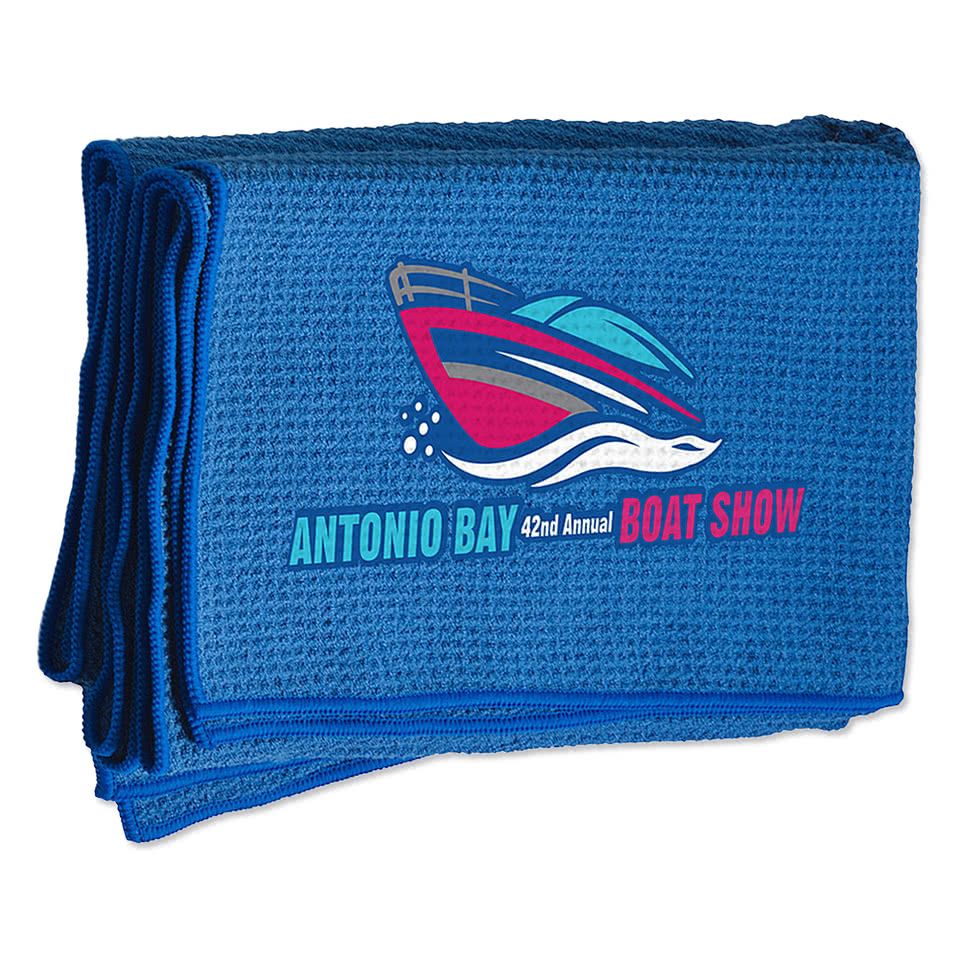 Seaside Waffle Microfiber Beach Towel
