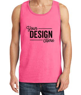 Port & Company Core Cotton Tank - Color: Neon Pink