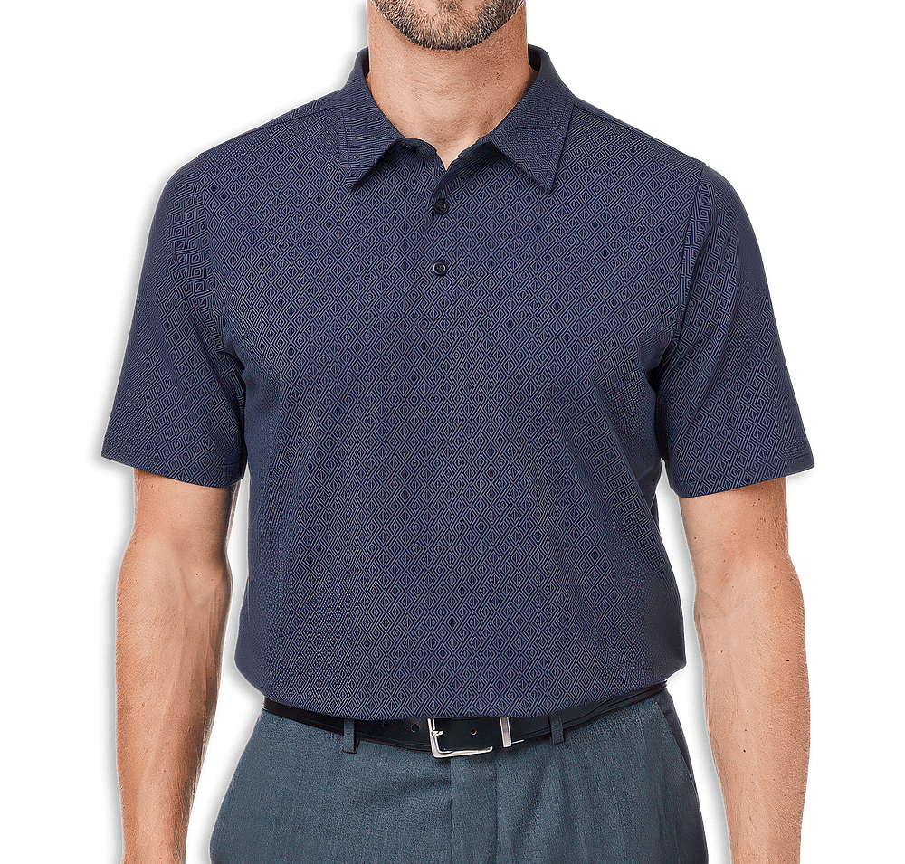 Devon & Jones Crownlux Geo Performance Polo - Printed-default