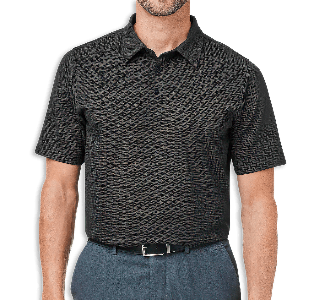 Devon & Jones Crownlux Geo Performance Polo - Printed-default
