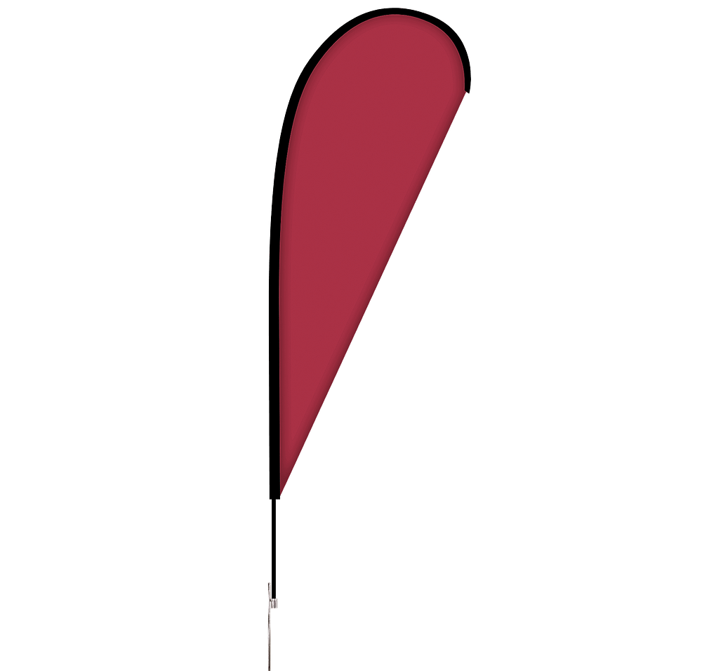 Full Color 2' x 6' Portable Teardrop Flag with Ground Stake-default