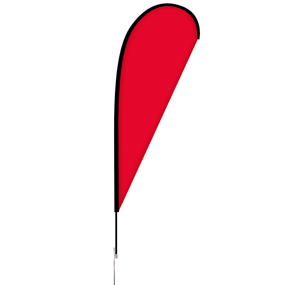 Full Color 2' x 6' Portable Teardrop Flag with Ground Stake-default