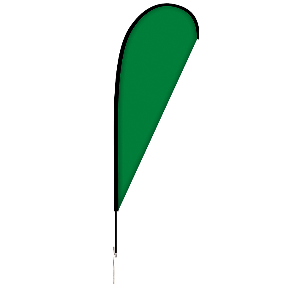 Full Color 2' x 6' Portable Teardrop Flag with Ground Stake-default