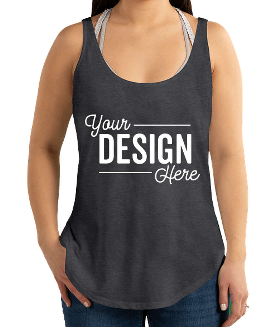 Next Level Women's Festival Side Slit Tank in Antique Denim