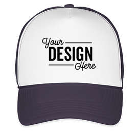 Valucap Foam/Mesh Trucker Hat - Color: White / Navy