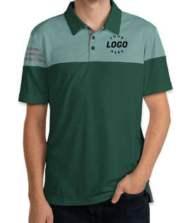 Adidas 3-Stripes Colorblock Performance Polo - Color: Collegiate Green