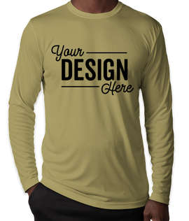Sport-Tek Competitor Long Sleeve Performance Shirt - Color: Coyote Brown