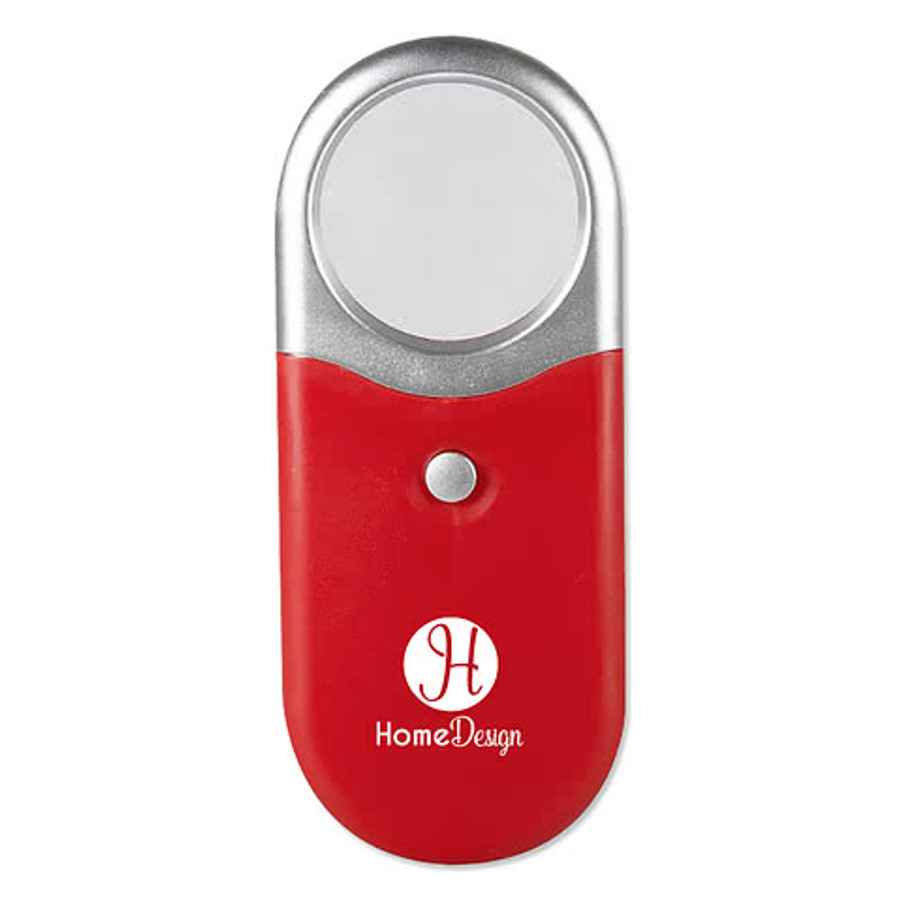 Compact Magnifier with Light in Red