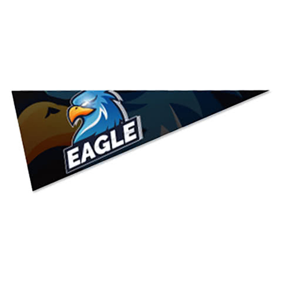 Full Color 5" x 12" Felt Pennant in White