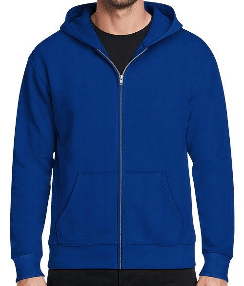 Blue Generation Lightweight Fleece Zip Hoodie in Royal