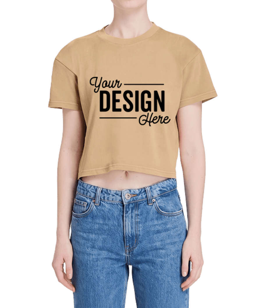 Lane Seven Women's Urban Garment-Dyed Cropped T-shirt in Pigment Burro