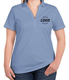 Port Authority Women's Silk Touch Performance Polo - Screen Printed - Color: Carolina Blue