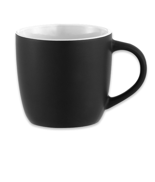 11 oz. Riviera Electric Ceramic Two-Tone Mug in Black / White