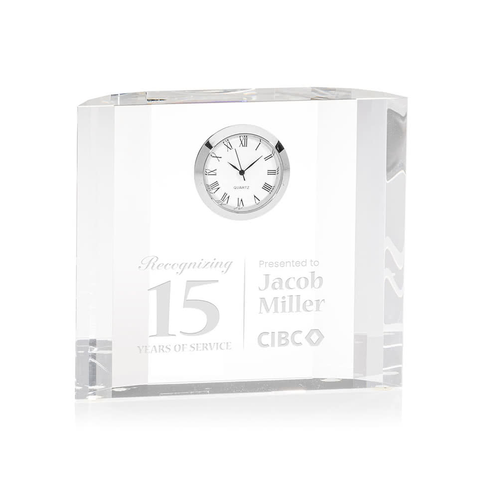 Laser Etched Fairmont Clock