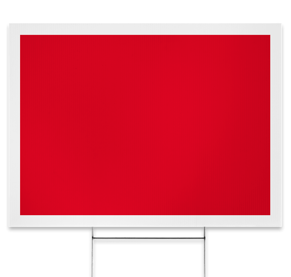 Full Color 24" x 18" Yard Sign with Metal Post-default