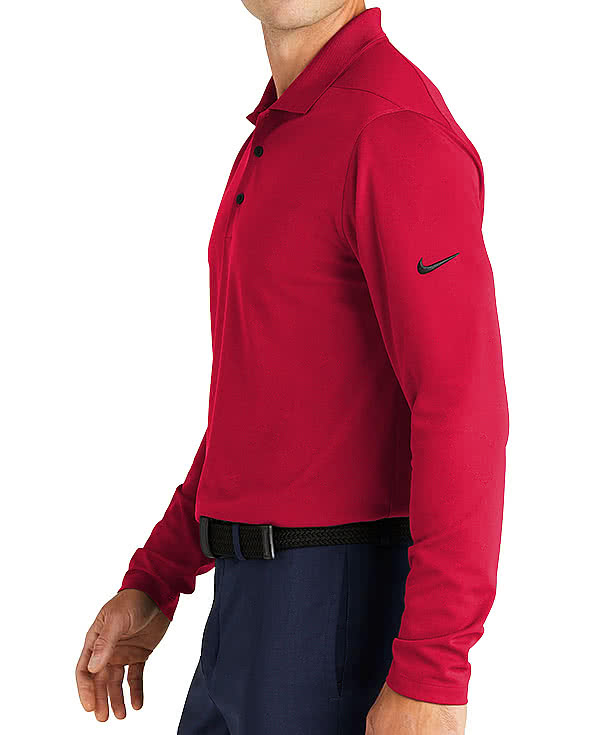 Nike Dri‑FIT Micro Pique Long Sleeve Performance Polo 2.0 - Printed