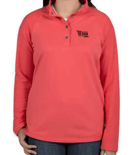 Charles River Women's Falmouth Snap Button Pullover - Color: Salmon