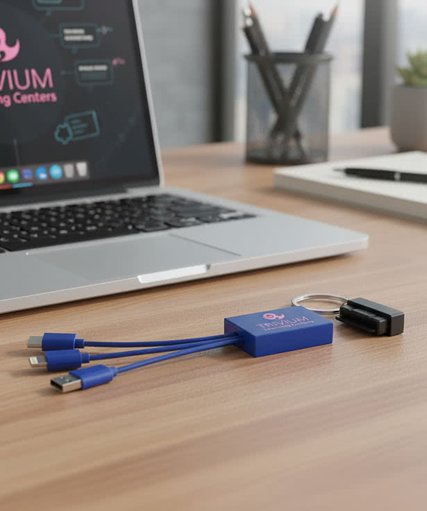 Triplet 3-in-1 Charging Cable with Screen Cleaner