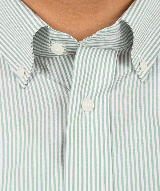 Devon & Jones Banker Stripe Dress Shirt - Printed