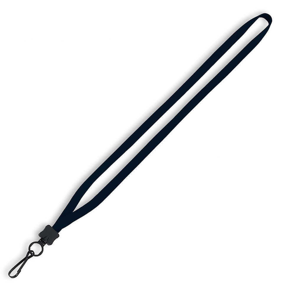 1/2" Cotton Lanyard with Plastic O-Ring and Large Metal J Hook