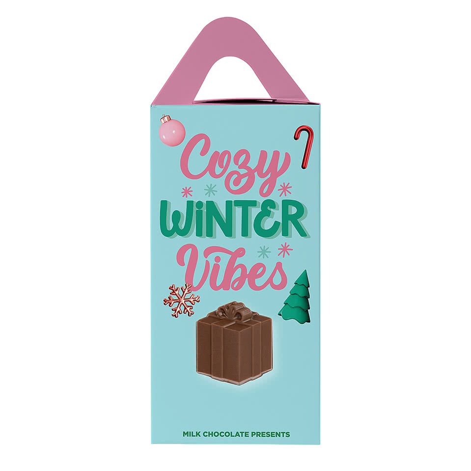 14 Present Shaped Milk Chocolates with Gift Box