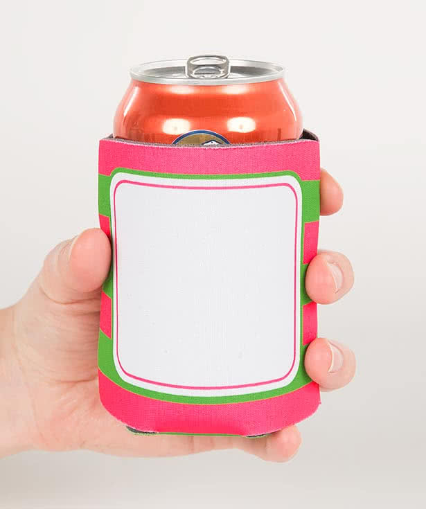 Full Color Stripe Foldable Can Cooler