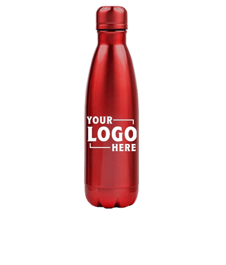 17 oz. Copper Vacuum Insulated Water Bottle in Red