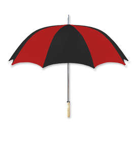 48" Arc Multi-Tone Golf Umbrella - Color: Black / Red
