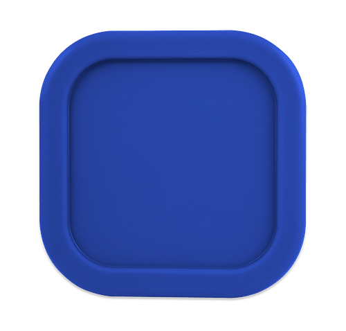 Square Silicone Food Container in BLUE