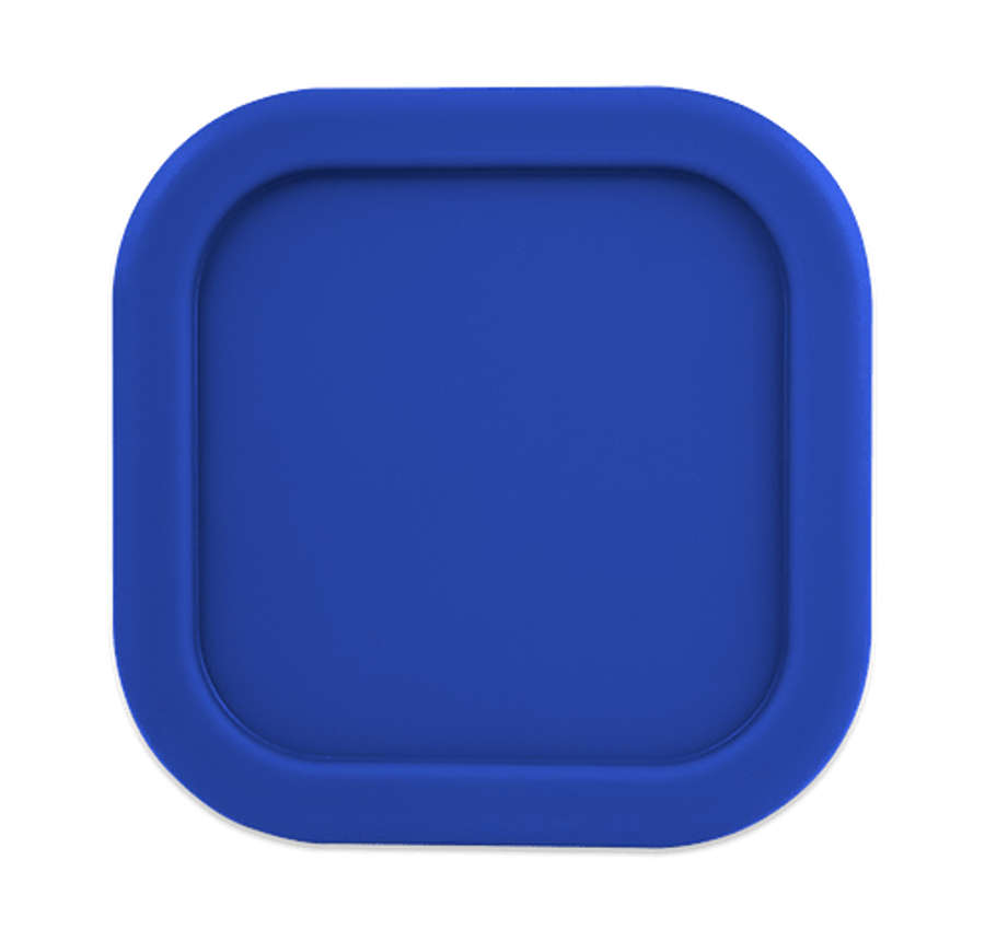 Square Silicone Food Container in BLUE
