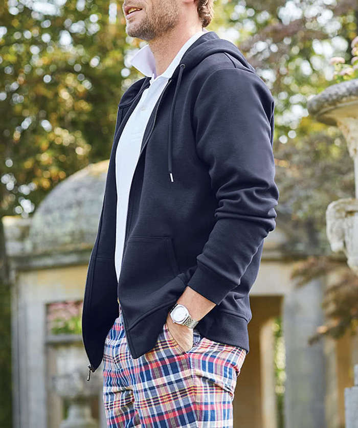 Brooks Brothers Double-Knit Zip Hoodie