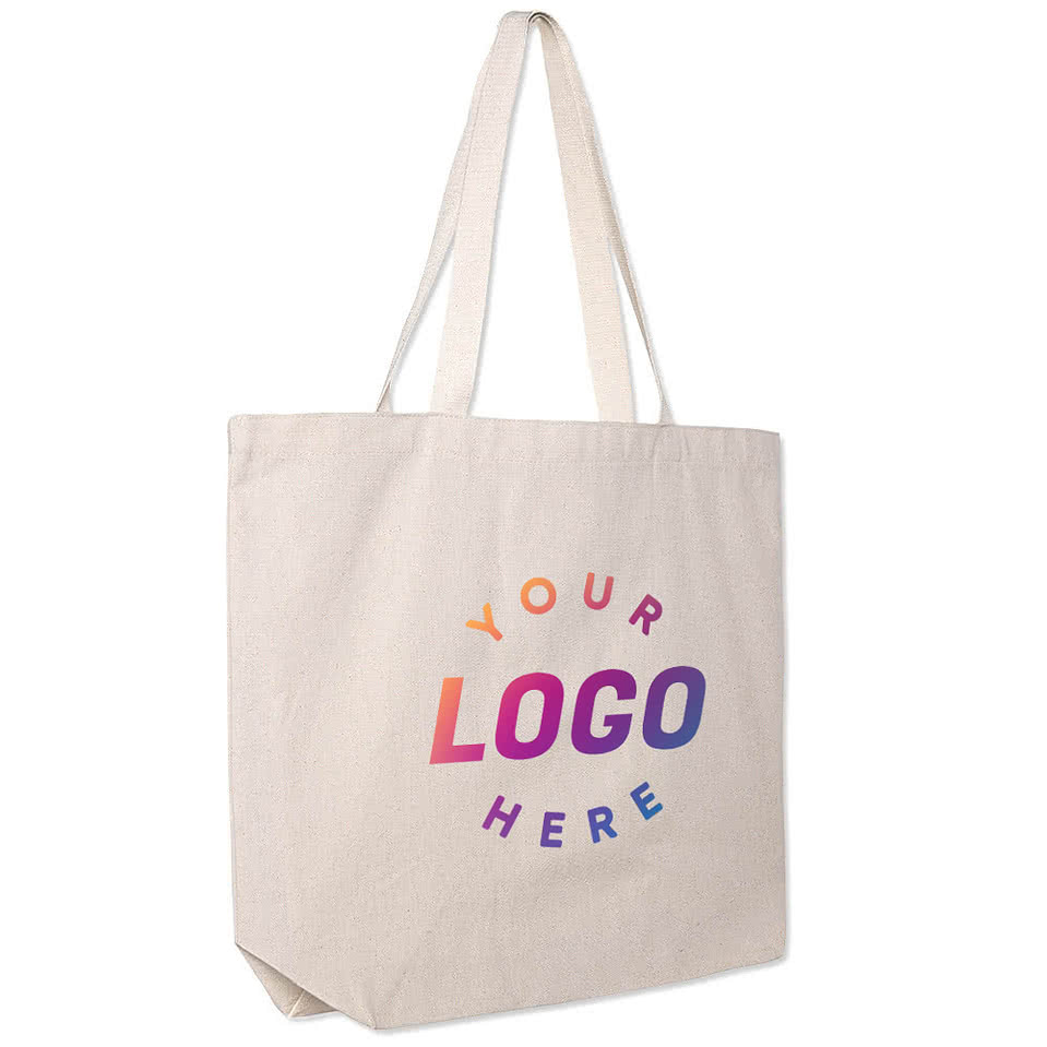 Royal Apparel USA-Made Large Organic Canvas Tote Bag