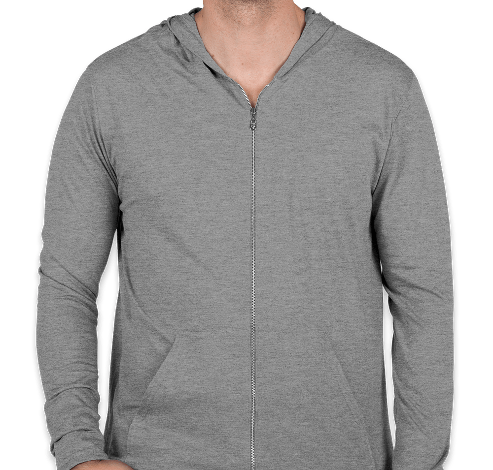Anvil Tri-Blend Full Zip T-shirt Hoodie-default