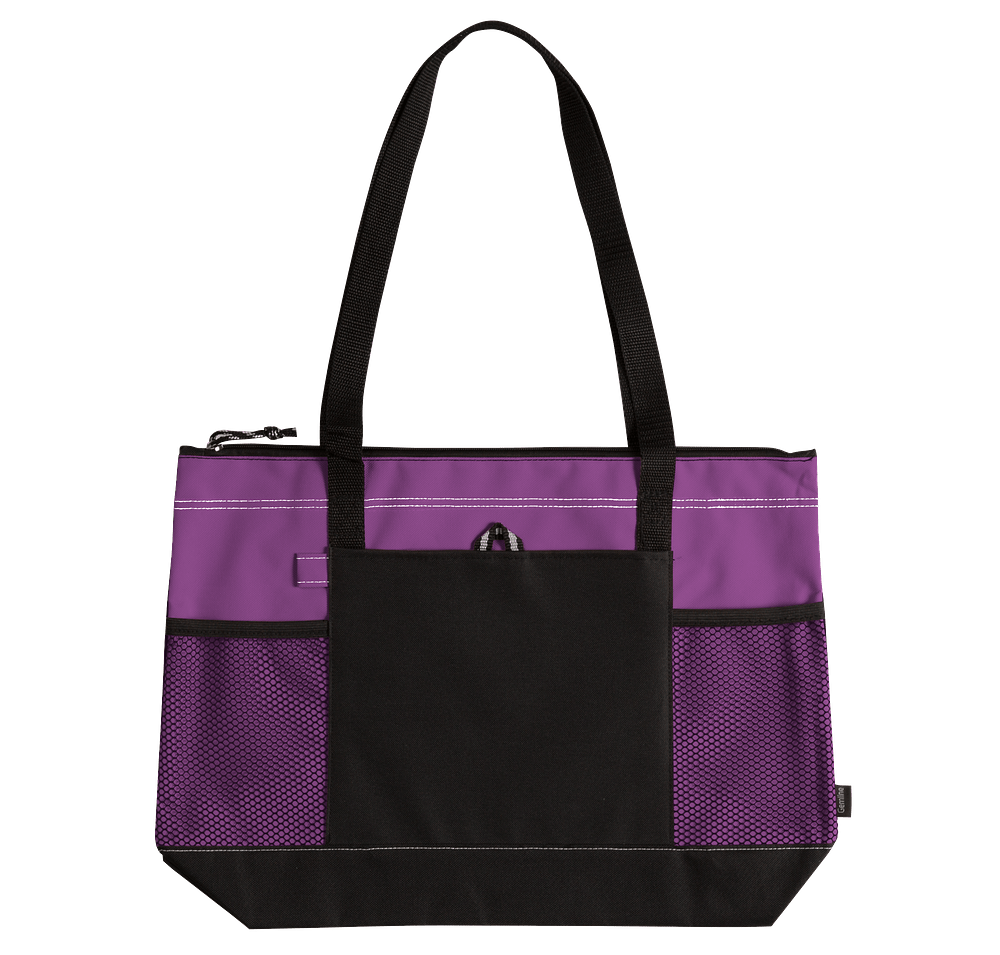 Large Multi-Pocket Zippered Tote Bag-default
