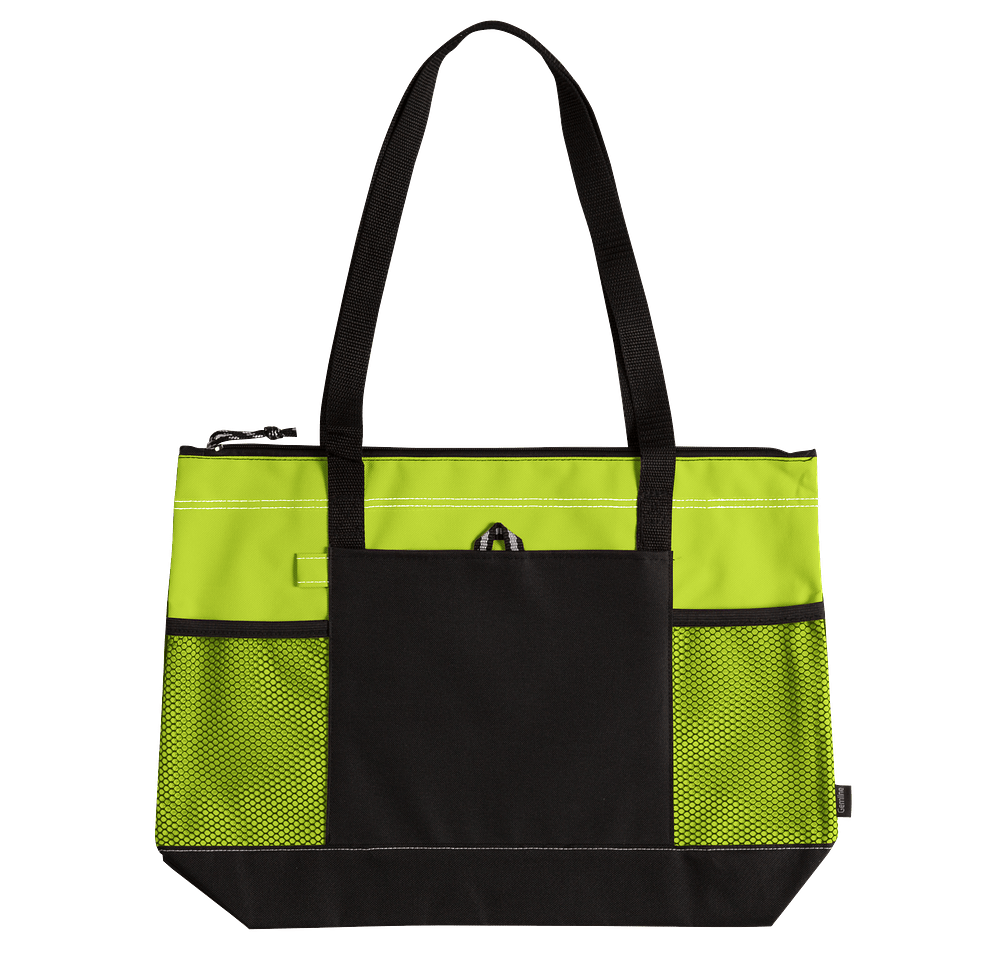 Large Multi-Pocket Zippered Tote Bag-default