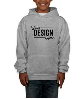 Hanes Youth EcoSmart 50/50 Pullover Hoodie - Color: Light Steel