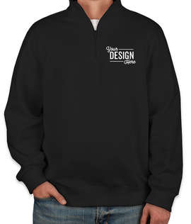 Sport-Tek Premium Quarter Zip Sweatshirt - Embroidered - Color: Black