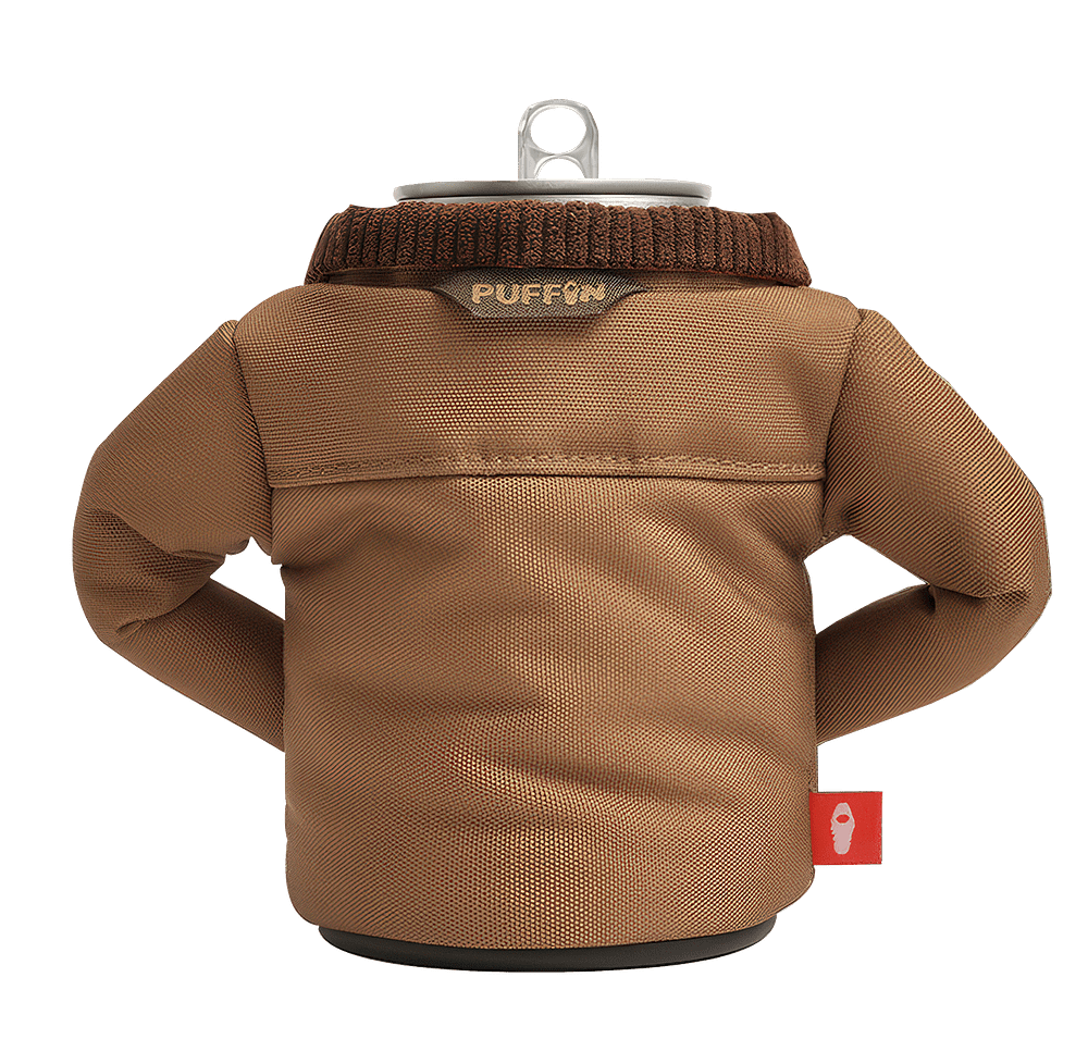 Full Color Puffin Drinkware Detroit Duck Cloth Jacket Can Cooler-default