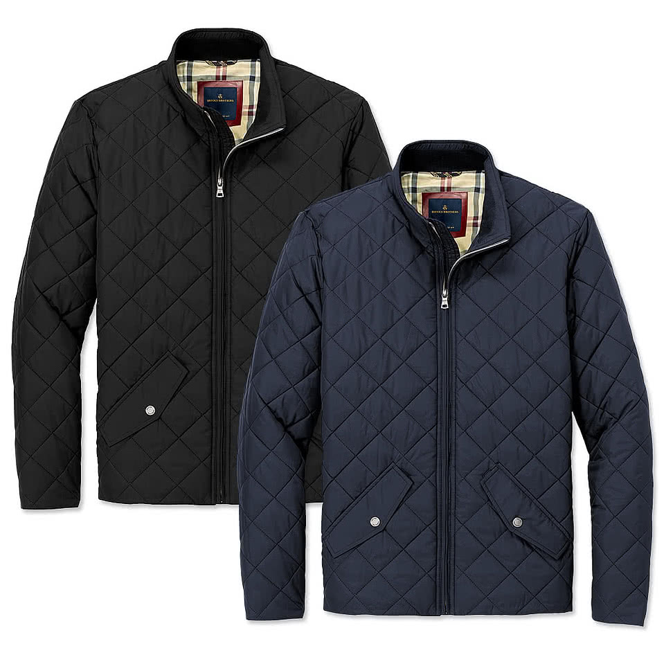 Custom Brooks Brothers Quilted Soft Shell Jacket - Faux Leather