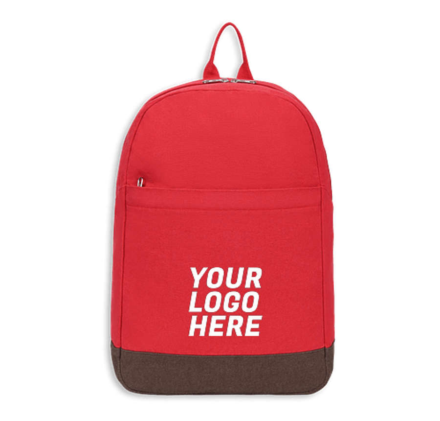 Ivy AWARE Recycled Cotton 16" Computer Backpack in Red