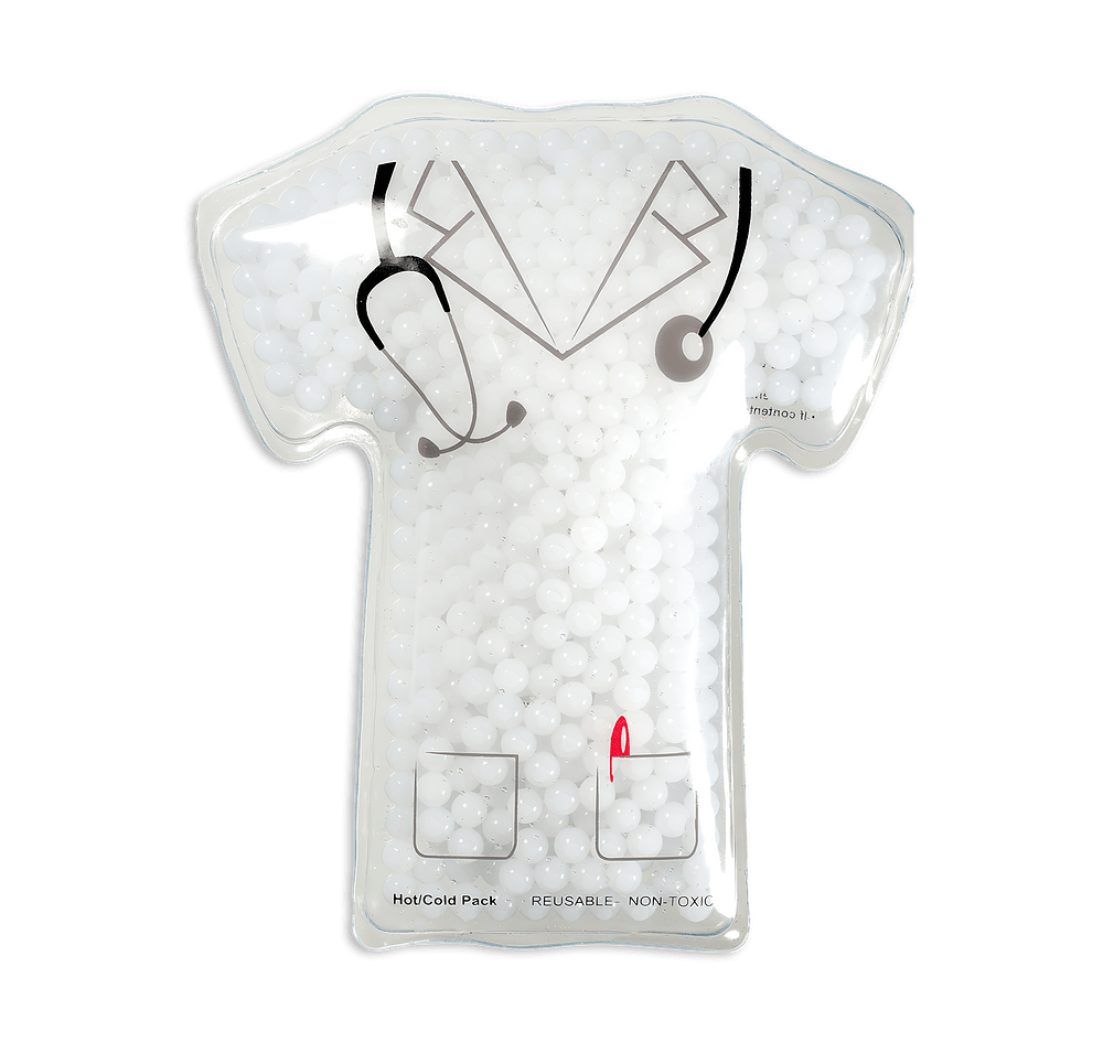 Doctor Coat Shaped Hot/Cold Reusable Gel Beads Pack-default