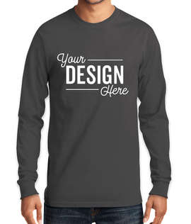 Port & Company Tall Essential Long Sleeve T-shirt - Color: Charcoal