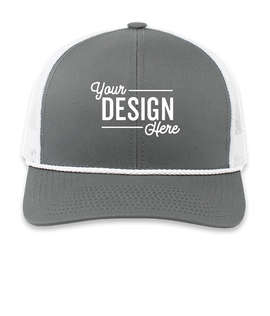Pacific Headwear Braid Snapback Trucker Hat - Color: Graphite / White / Graphite