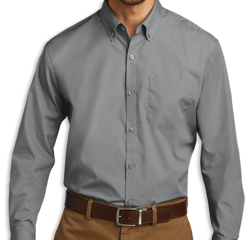 Port Authority Carefree Poplin Dress Shirt - Embroidered-default