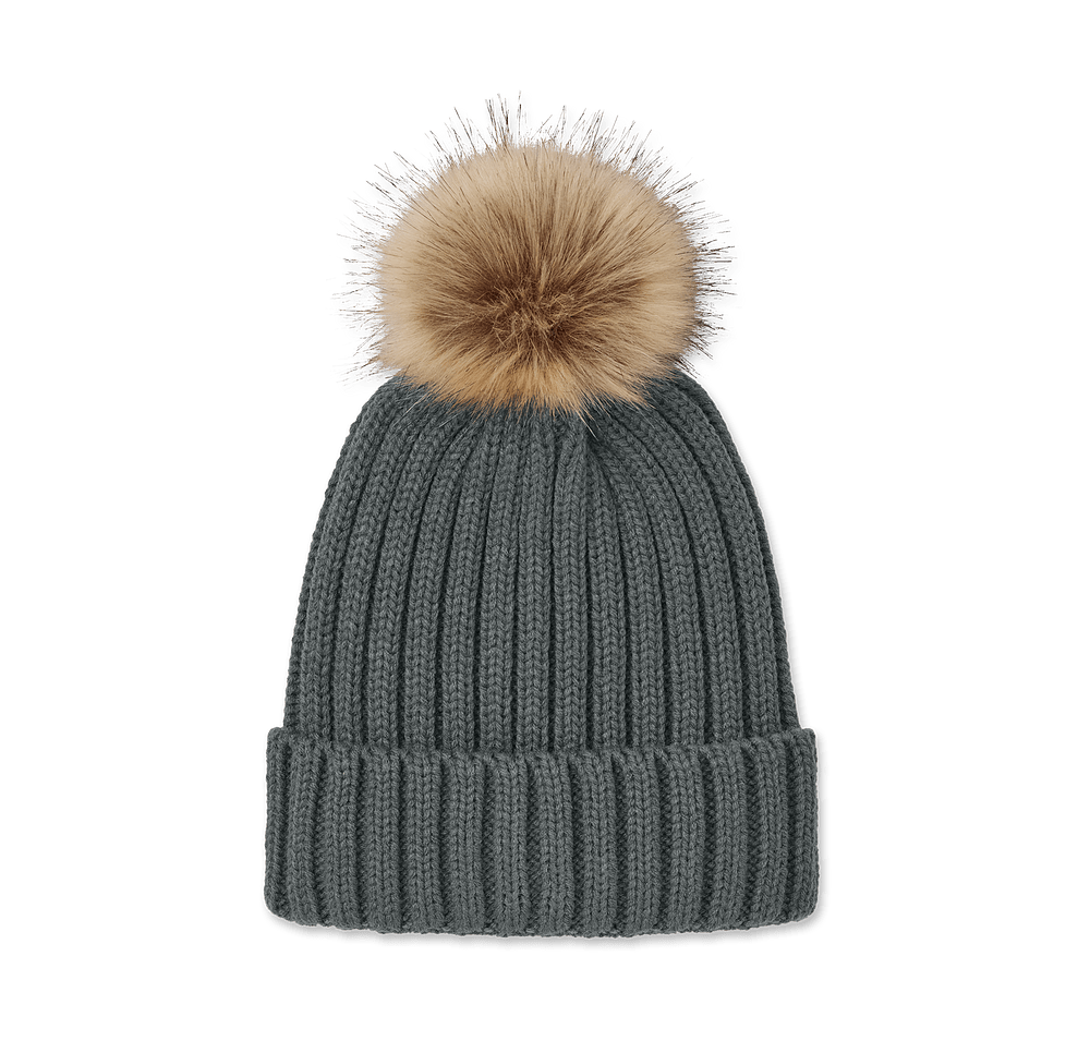 Port Authority Faux Fur Pom Pom Beanie-default