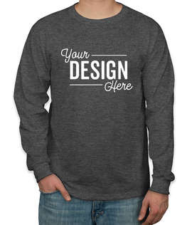 Canada - Jerzees 50/50 Long Sleeve T-shirt - Color: Black Heather