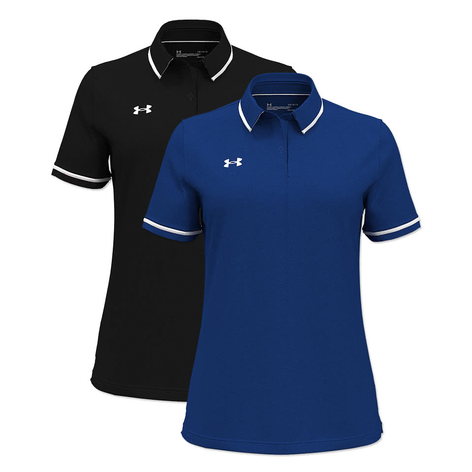 Under Armour Women's Tipped Team Performance Polo - Embroidered