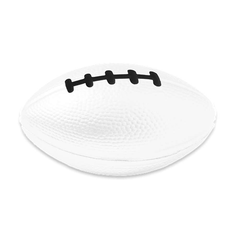 3.5" Football Shaped Stress Reliever in White