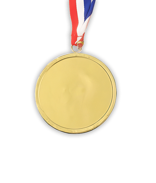 Debossed Foil Wrapped Milk Chocolate Coins with Ribbon in Gold