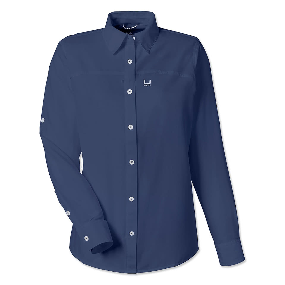 HUK Women's Tide Point UPF 30 Long Sleeve Work Shirt